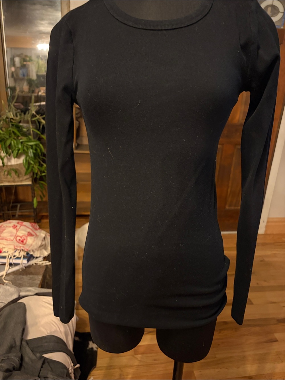 GAP small talk Black Long Sleeve Crewneck Top